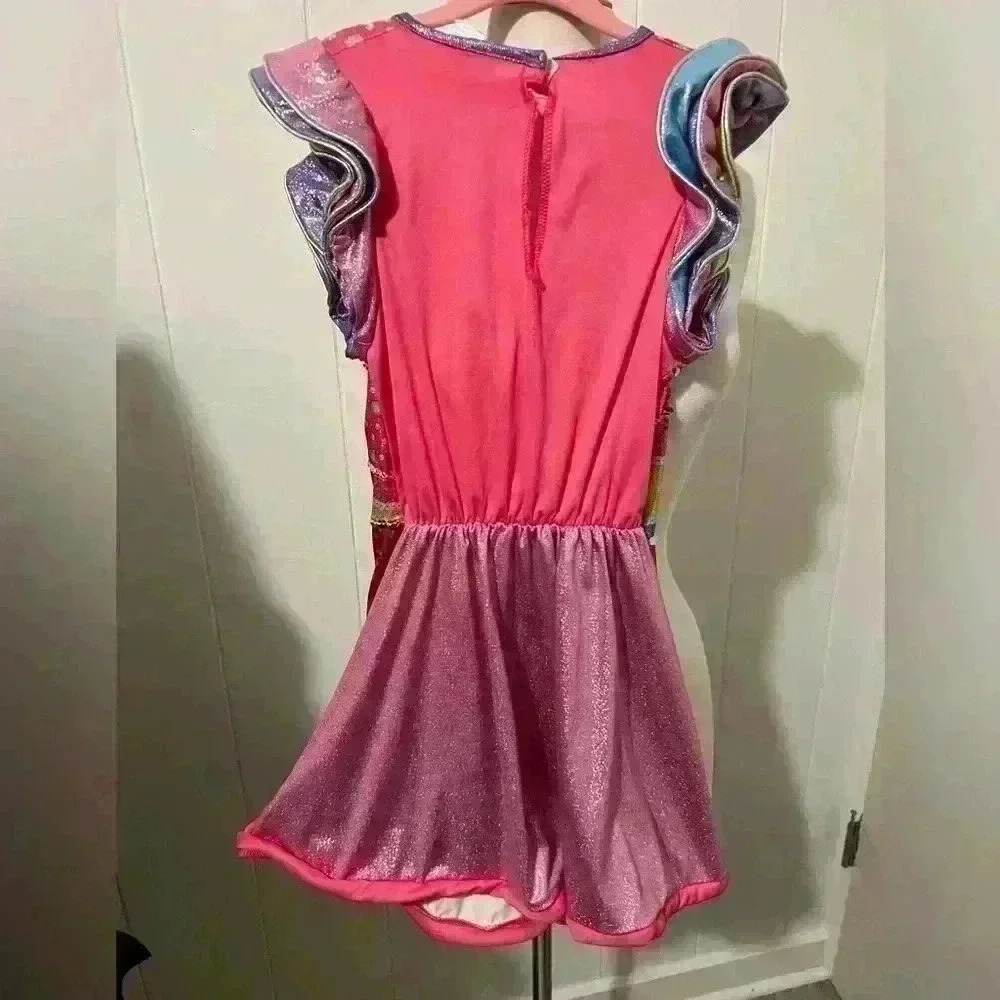 Jojo Siwa Costume Dress Bow Bows Medium Girls Striped Clown Circus - Picture 2 of 5